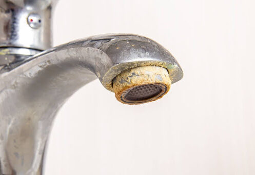 Limescale on faucet